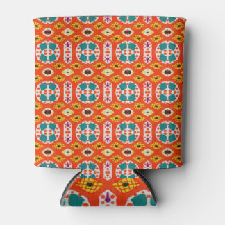 Ethnic marker art: vibrant seamless. can cooler