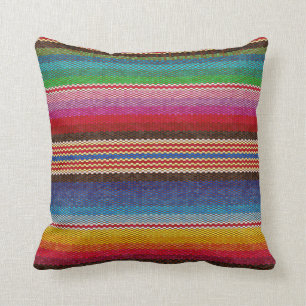 Ethnic Mexican Pattern Throw Pillow