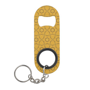 Ethnic modern geometric pattern 3 keychain bottle opener