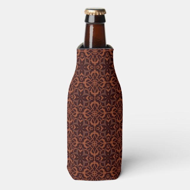 Ethnic modern geometric pattern bottle cooler (Bottle Front)