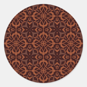 Ethnic modern geometric pattern classic round sticker