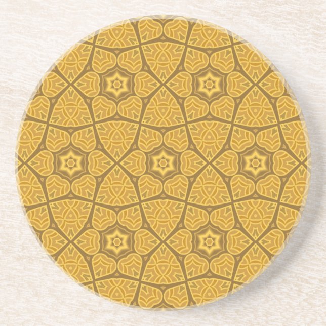 Ethnic modern geometric pattern coaster (Front)
