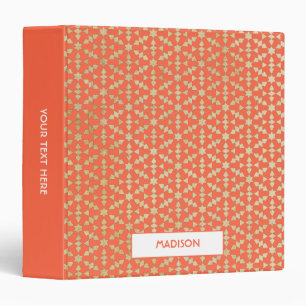 Ethnic Moroccan Geometric Mosaic Pattern Binder