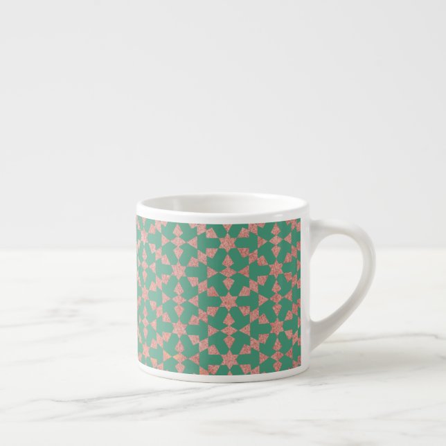 Ethnic Moroccan Geometric Mosaic Pattern Espresso Cup (Right)
