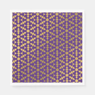 Ethnic Moroccan Geometric Mosaic Pattern Napkin