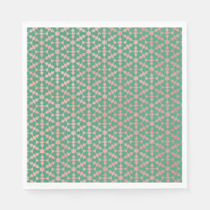 Ethnic Moroccan Geometric Mosaic Pattern  Napkin