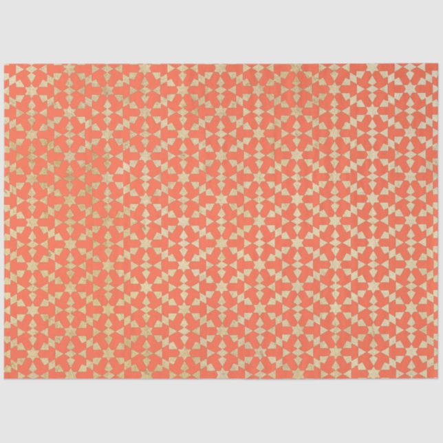 Ethnic Moroccan Geometric Mosaic Pattern  Tissue Paper (Front)