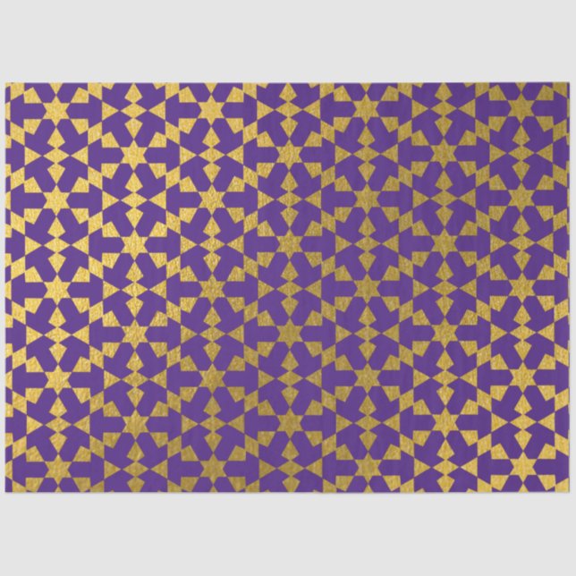 Ethnic Moroccan Geometric Mosaic Pattern  Tissue Paper (Front)