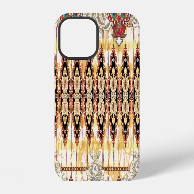 Ethnic Mughal: floral digital pattern iPhone Case (Back)