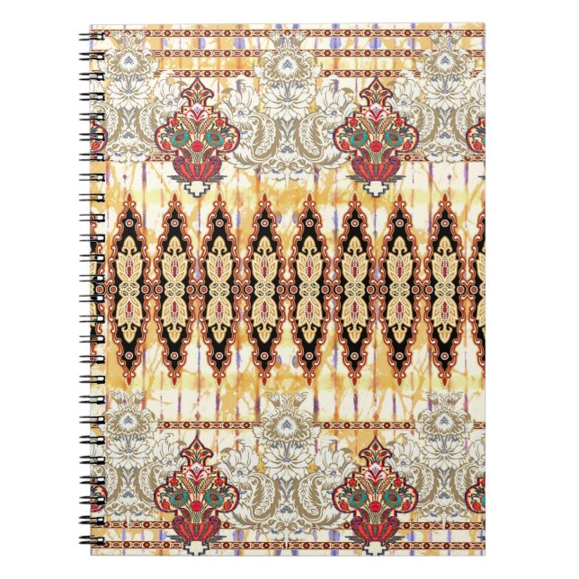 Ethnic Mughal: floral digital pattern Notebook (Front)