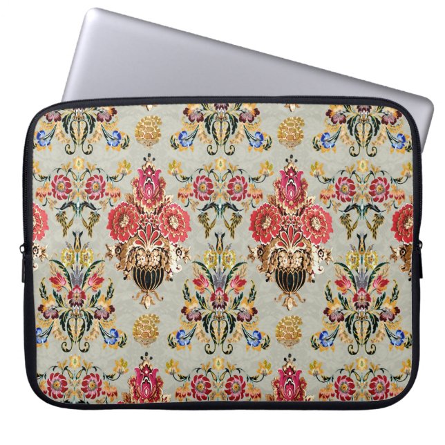 Ethnic Mughal Floral: Vintage Pattern. Laptop Sleeve (Front)
