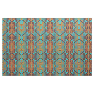 Ethnic Native American Indian Tribal Pattern Fabric
