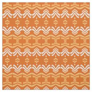 ethnic orange pattern fabric