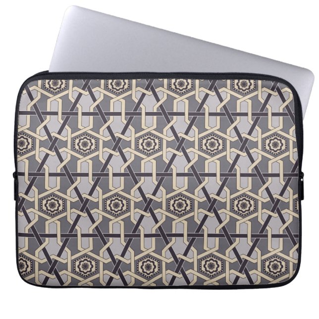 Ethnic Oriental Ornament  Embroidery decor Pattern Laptop Sleeve (Front)