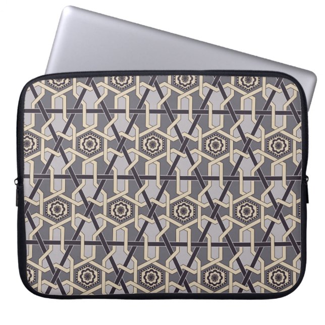 Ethnic Oriental Ornament  Embroidery decor Pattern Laptop Sleeve (Front)