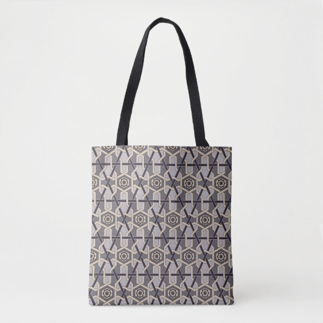 Ethnic Oriental Ornament  Embroidery decor Pattern Tote Bag (Front)