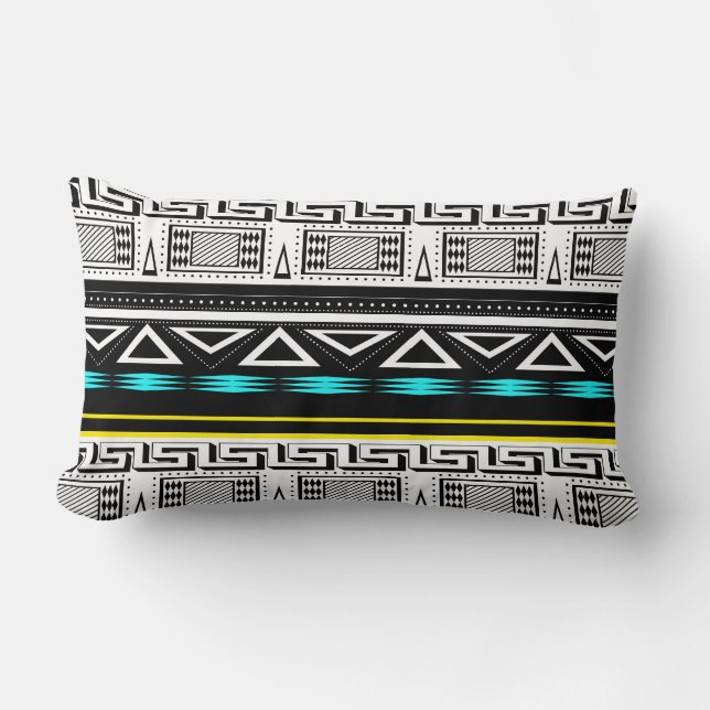 Ethnic ornament lumbar pillow (Front)