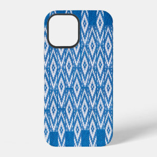 ethnic ornament on natural linen textile iPhone 12 case
