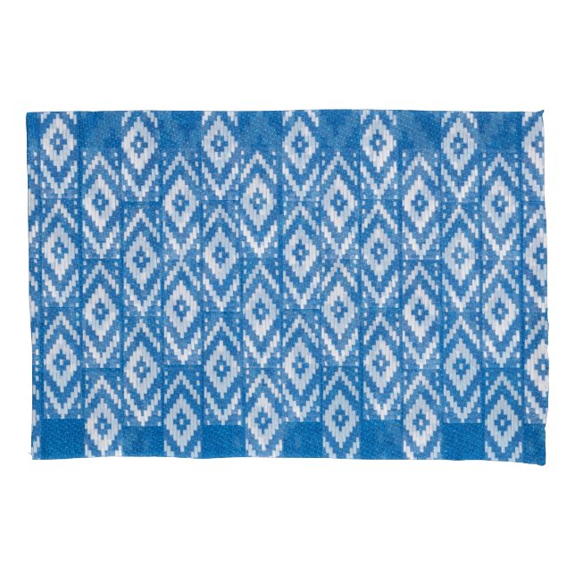 ethnic ornament on natural linen textile pillowcase (Front)