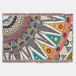 Ethnic, ornament throw blanket