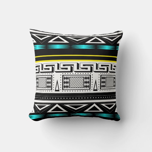 Ethnic ornament throw pillow (Front)