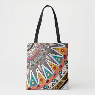 Ethnic, ornament tote bag