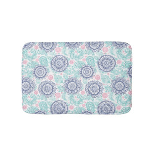 Ethnic Paisley Pattern Bath Mat