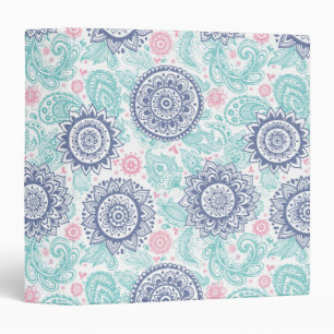 Ethnic Paisley Pattern Binder