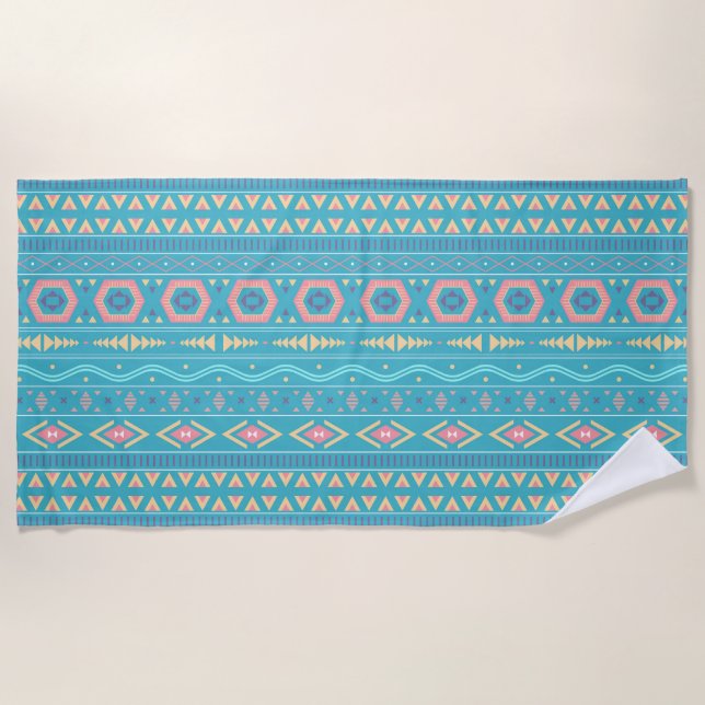 Ethnic Pattern Beach Towel (Front)