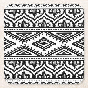 Ethnic Pattern Design Square Paper Coaster