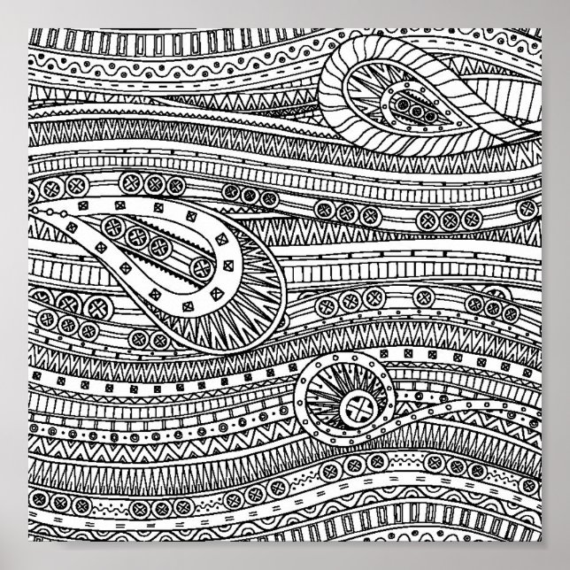 Ethnic Pattern Doodle 2 Poster (Front)