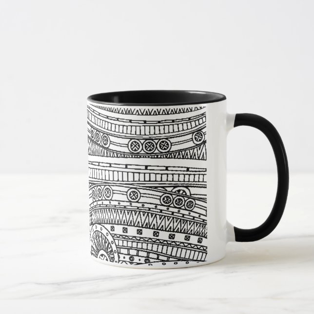 Ethnic Pattern Doodle Mug (Right)