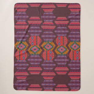 Ethnic pattern with Indian elements Sherpa Blanket