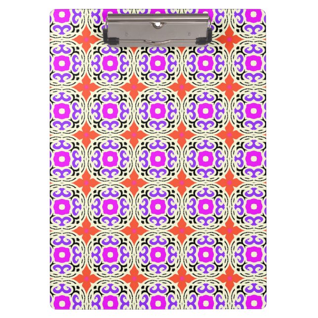 Ethnic Pattern with Moroccan Motifs Clipboard (Front)