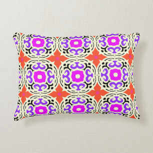 Ethnic Pattern with Moroccan Motifs Decorative Pillow