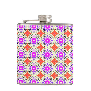 Ethnic Pattern with Moroccan Motifs Hip Flask
