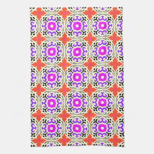 Ethnic Pattern with Moroccan Motifs Kitchen Towel