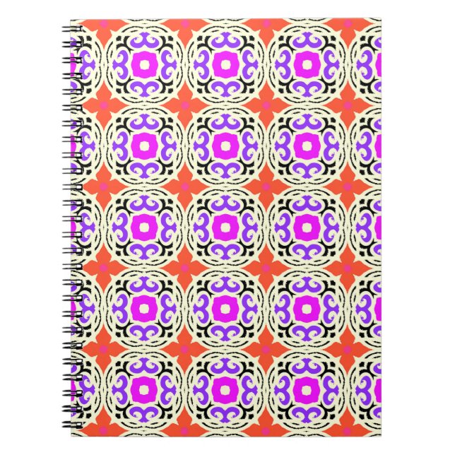 Ethnic Pattern with Moroccan Motifs Notebook (Front)