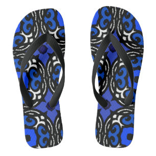 Ethnic Pattern with Turkish Motifs Flip Flops