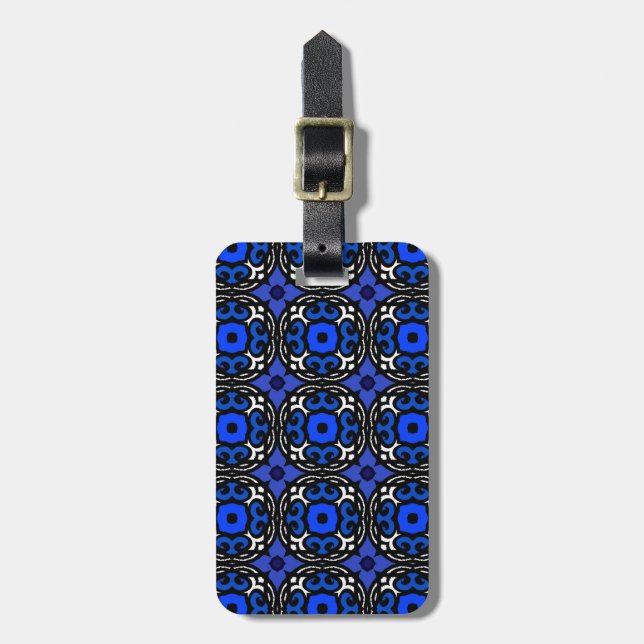 Ethnic Pattern with Turkish Motifs Luggage Tag (Front Vertical)