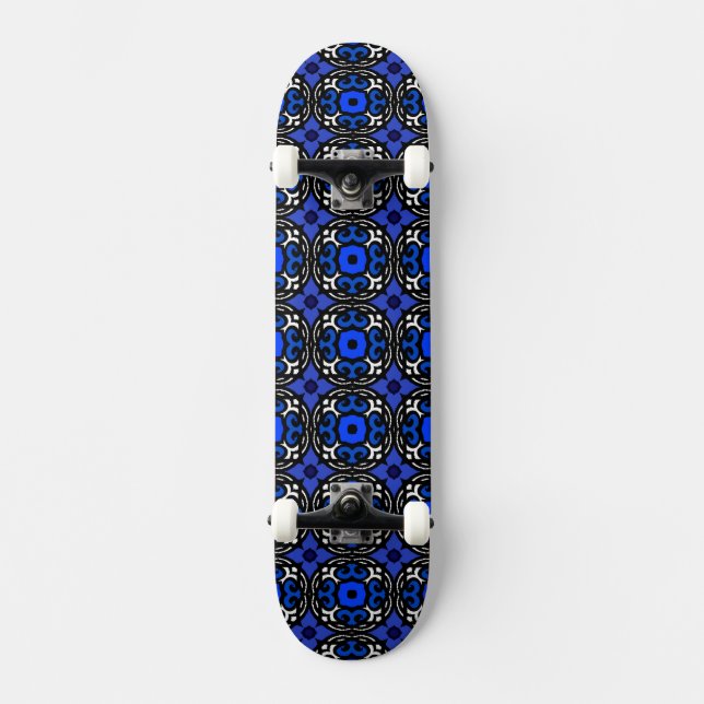 Ethnic Pattern with Turkish Motifs Skateboard (Front)