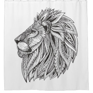 Ethnic Patterned Lion Head