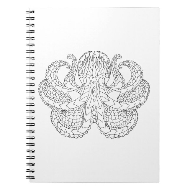 Ethnic Patterned Octopus Notebook (Front)