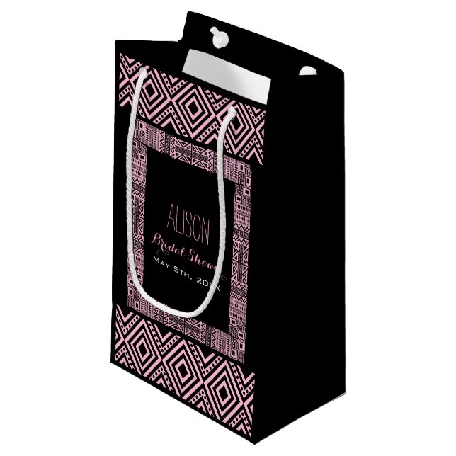 Ethnic Personalized Bridal Shower Gift Bag 3 (Front Angled)