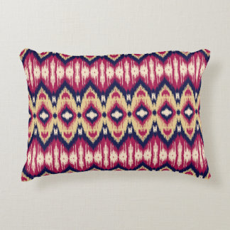 Ethnic pink blue ikat chevron pattern background T Accent Pillow
