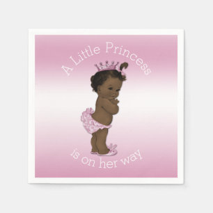 Ethnic Pink Little Princess Baby Shower Napkin
