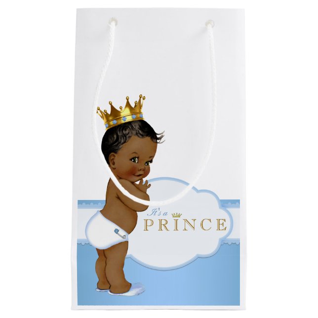 Ethnic Prince Baby Shower Small Gift Bag (Front)