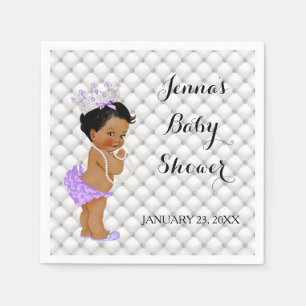 Ethnic Princess Baby Girl Diamonds Lavender Napkin