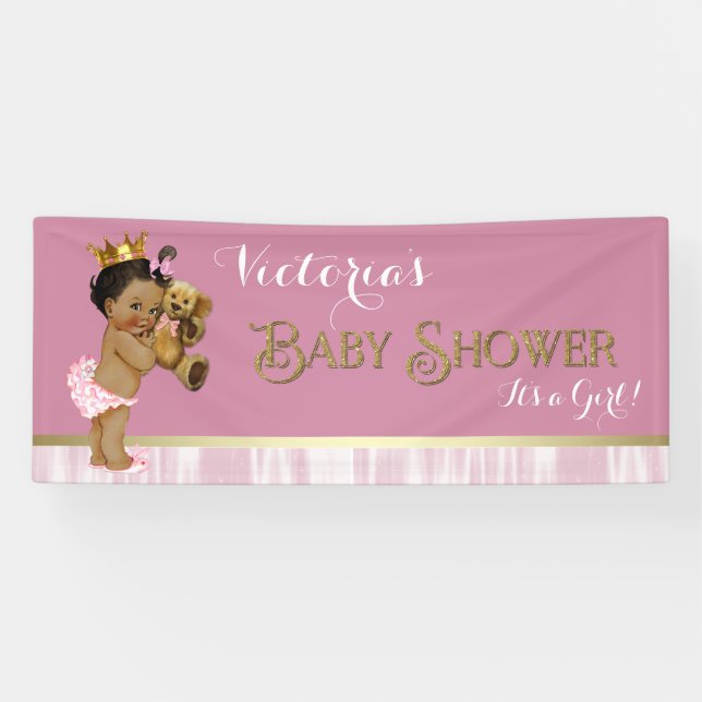 Ethnic Princess Baby Shower Banner (Horizontal)