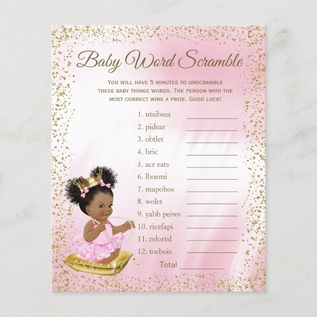 Ethnic Princess Baby Shower Games (Front)